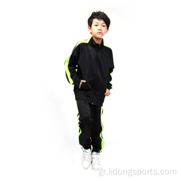 Χονδρικό casual μακρύ μανίκι 2pcs kids tracksuits σετ